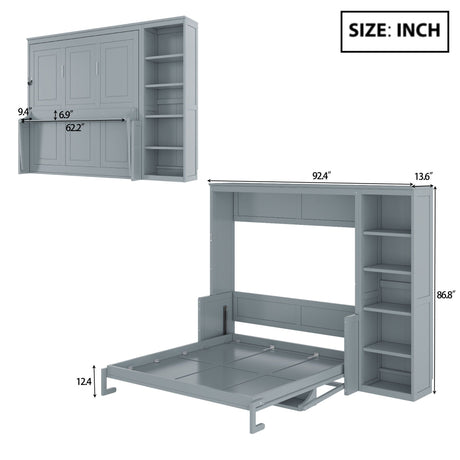 Sturdy Murphy Bed With Desk And Bookshelf HouseOfZazla
