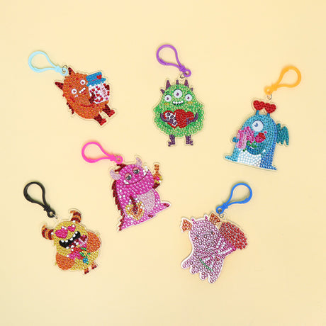 Adorable Keychains Diamond Art Kit – Monsters (Set of 15) Kitsville