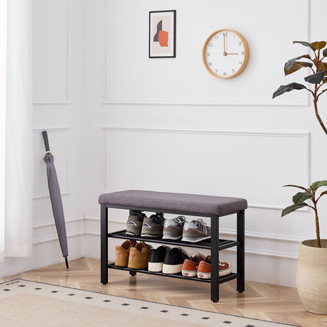 Shoe Bench With Cushion, Storage Seat For Entryway HouseOfZazla