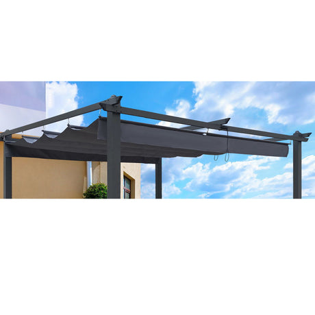 Replacement Canopy Top Cover Fabric For Outdoor Patio Retractable Pergola Sun-Shelter Canopy HouseOfZazla