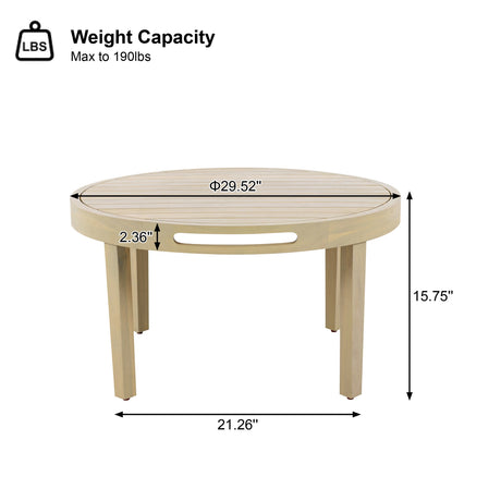 4-Piece Acacia Wood Outdoor Patio Furniture Set HouseOfZazla
