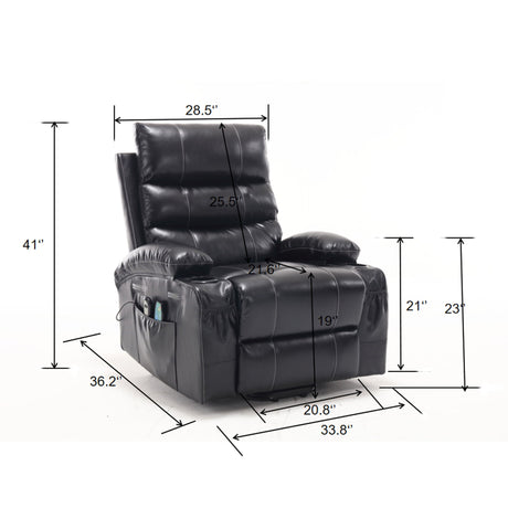 Large Electric Power Lift Recliner Chair Sofa with Massage and Heat HouseOfZazla