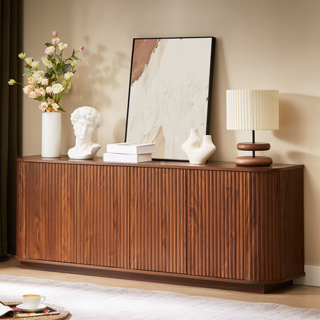 Sideboard Storage Cabinet TV Stand with Wave Pattern HouseOfZazla
