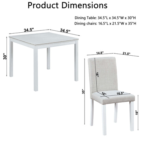 Dining Table Set With Crystal Decoration And Upholstered Chairs HouseOfZazla