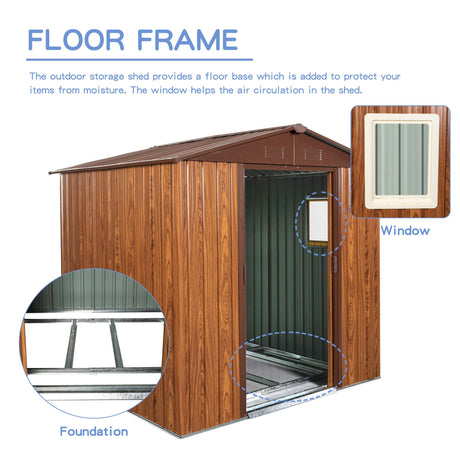 Outdoor Metal Storage Shed With Floor Base HouseOfZazla