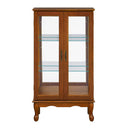 Curio Cabinet Lighted Curio Diapaly Cabinet With Adjustable Shelves And Mirrored Back Panel, Tempered Glass Doors (3 Tier), (E26 Light Bulb Not Included) HouseOfZazla