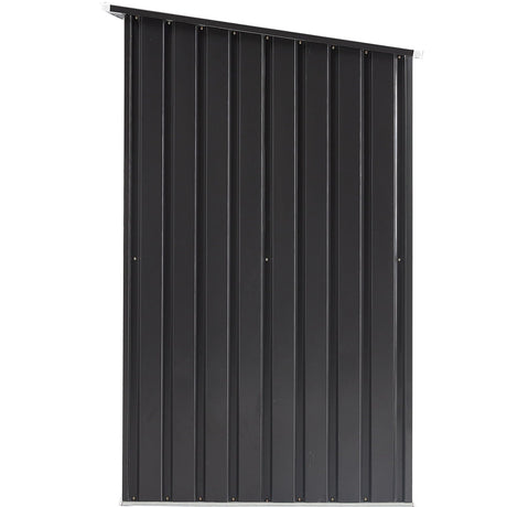 Outdoor Storage Shed, Metal Steel Garden Shed With Single Lockable Door, Small Shed Outdoor Steel Utility Tool Shed For Backyard Patio Garden Lawn - Black HouseOfZazla