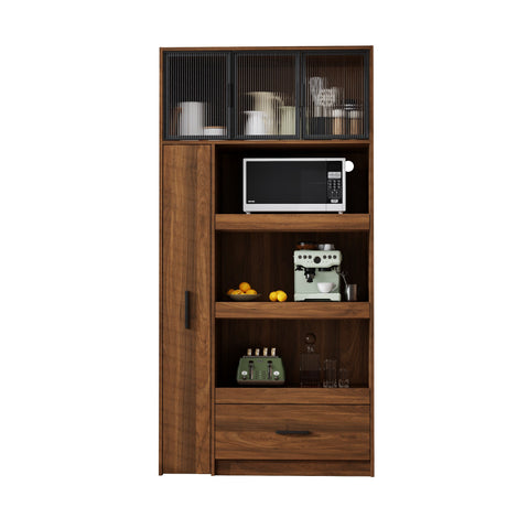 70.87" Tall Kitchen Pantry Cabinet with Multi-Tier Pull-Out Shelf HouseOfZazla