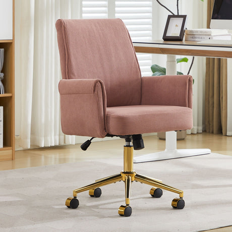 Ergonomic Mid-Back Office Chair With Striped Fabric HouseOfZazla