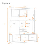 Entryway Hall Tree With Bench And Storage, 5 In 1 Coat Rack