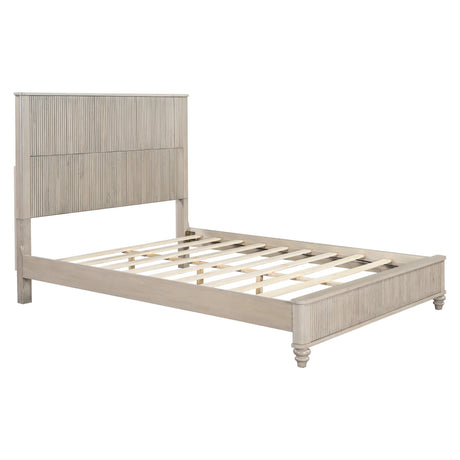 Solid Wood Queen Platform Bed Frame with Tall Headboard HouseOfZazla