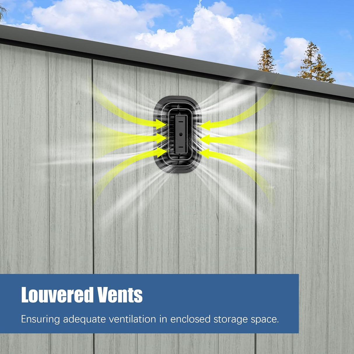 6x11FT Outdoor Resin Storage Shed with Transparent Windows & Louvered Vents