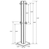 Rawlins - Coat Rack With 8 Hooks - Walnut