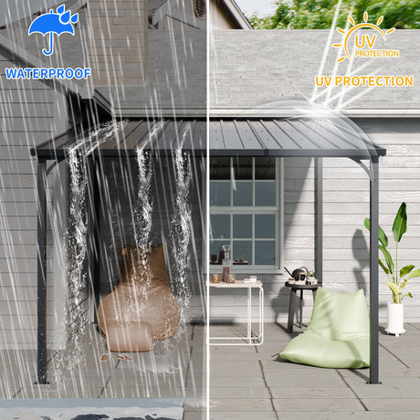 Outdoor Pergola, 10' x 10' Hardtop Gazebo for Yard HouseOfZazla