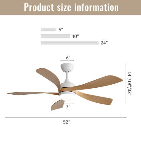 Ceiling Fan with DC Motor and Integrated Light HouseOfZazla