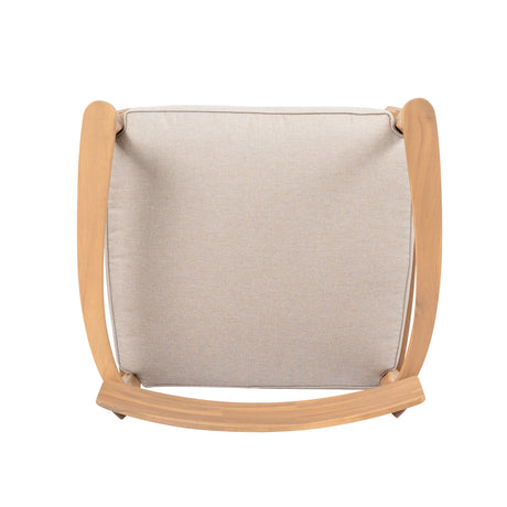 Mallorca Acacia Wood Club Chair With Seat Cushion HouseOfZazla