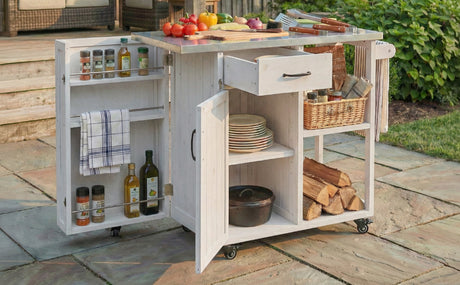 Outdoor Kitchen Island Fir Wood Prep Station HouseOfZazla