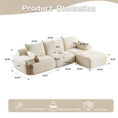 Compressed Sofa Large Sectional Couches for Living Room HouseOfZazla