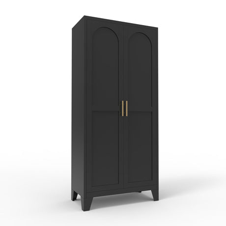 Shapely Doors Cabinet, Metal Storage Cabinet With Doors And Adjustable Shelves HouseOfZazla