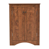 Triangle Bathroom Storage Cabinet With Adjustable Shelves, Freestanding Floor Cabinet For Home Kitchen