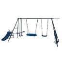 Interesting Six Function Swingset With Net Swing Metal Plastic Safe Swing Set 440Lbs For Outdoor Playground For Age 3+ With 31.5" Net Swing - / HouseOfZazla