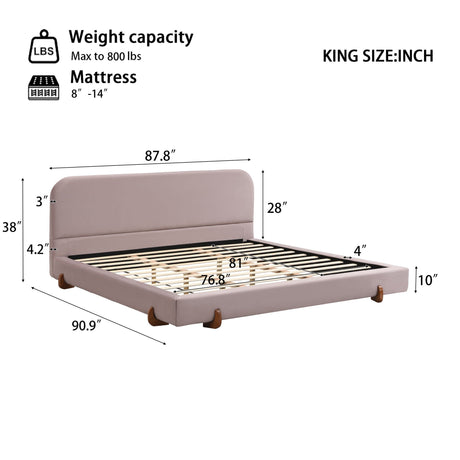 Elegant Upholstered Bed Frame HouseOfZazla