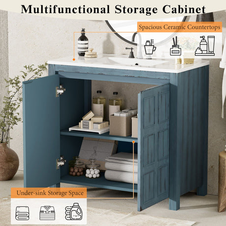 Bathroom Vanity Organizer With Sink, Combo Cabinet Set, Bathroom Storage Cabinet HouseOfZazla