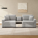 Modular Sofa Couch With Storage Armrest And Center Console
