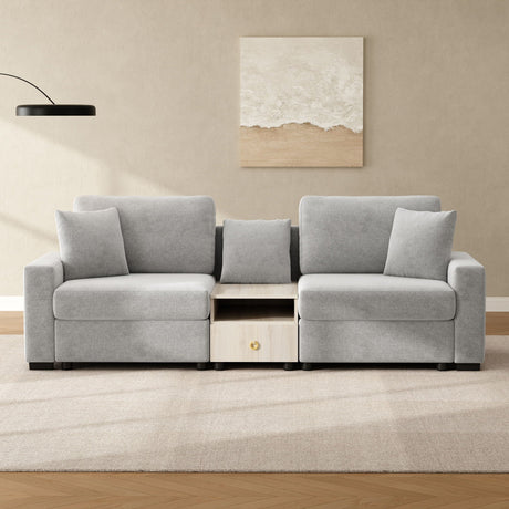 Modular Sofa Couch With Storage Armrest And Center Console HouseOfZazla