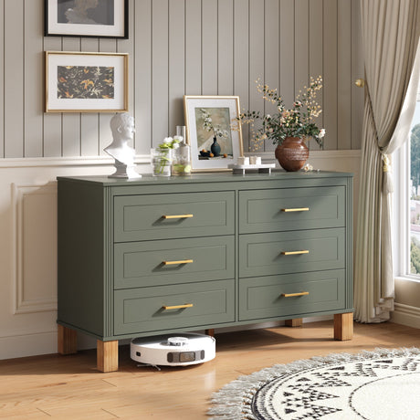 6-Drawer Double Dresser in Olive HouseOfZazla