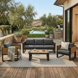 Aluminum Frame Large 4-Piece Outdoor Patio Furniture Set for 5 Person