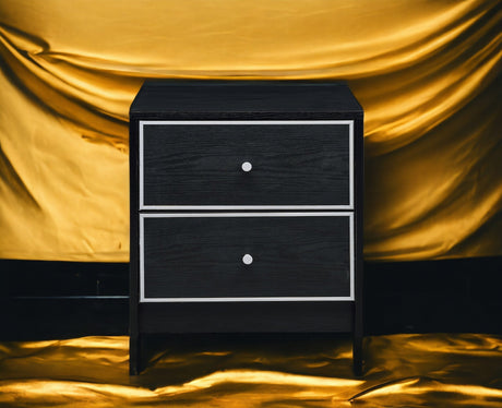 Modern Black Nightstand Table HouseOfZazla