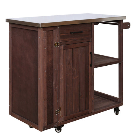 Outdoor Kitchen Island Fir Wood Prep Station HouseOfZazla