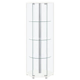 Tenley - 4 Shelf Curio Cabinet With Hexagonal Design