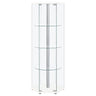 Tenley - 4 Shelf Curio Cabinet With Hexagonal Design HouseOfZazla