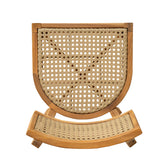 Netro Acacia Wood Dining Chair with Light Brown Wicker