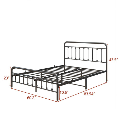 Tara Victorian-Style Steel Bed Frame HouseOfZazla