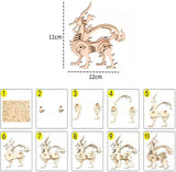 Animal 3D Wooden Puzzle Set - 5 Exquisite DIY Models for All Ages WoodArtSupply