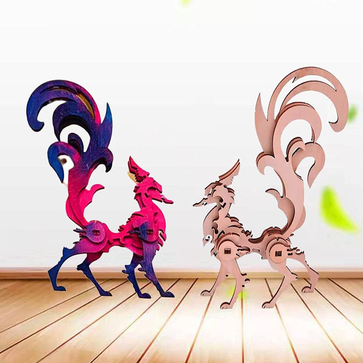 Animal 3D Wooden Puzzle Set - 5 Exquisite DIY Models for All Ages WoodArtSupply