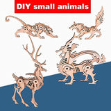 Animal 3D Wooden Puzzle Set - 5 Exquisite DIY Models for All Ages WoodArtSupply