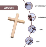 6 Pcs Wooden Cross Crafts DIY Mini Crosses Charms Pendants Catholic Prayer Handheld Ornaments for Church Party Favors Wall WoodArtSupply