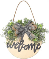 6 Pieces Blank Wood Circles 12 Inch Sign Unfinished Wood Slices Front Door Decor round Wooden Hanging Sign with Twine Bows and Tape WoodArtSupply