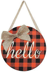 6 Pieces Blank Wood Circles 12 Inch Sign Unfinished Wood Slices Front Door Decor round Wooden Hanging Sign with Twine Bows and Tape WoodArtSupply