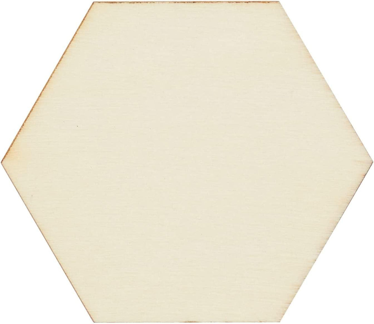 60 Pack Unfinished Wood Hexagon Pieces for DIY Crafts, Wood Slice Cutouts (3 Inches) WoodArtSupply