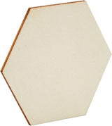 60 Pack Unfinished Wood Hexagon Pieces for DIY Crafts, Wood Slice Cutouts (3 Inches) WoodArtSupply