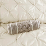 7 Piece Tufted Comforter Set Ivory Queen
