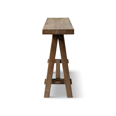 Hawthorne 60'' Solid Reclaimed Elm Trestle Console Table HouseOfZazla