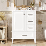 Bathroom Vanity, Modern Bathroom Cabinet With Sink Combo Set, Bathroom Storage Cabinet With A Soft Closing Door And 3 Drawers, Solid Wood Frame