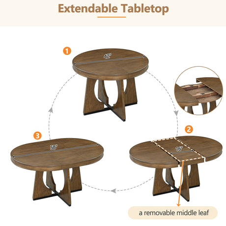 Round Dining Table Set For 4 With Chairs HouseOfZazla