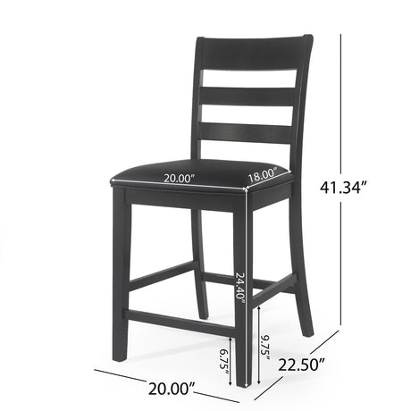 Farmhouse Upholstered Wood Counter Stools HouseOfZazla
